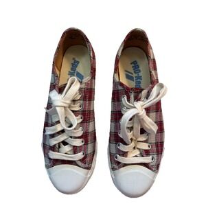 Pro-Keds Women's Canvas Sneakers‎ Red Plaid Size 9 (Men 7.5) Excellent Condition